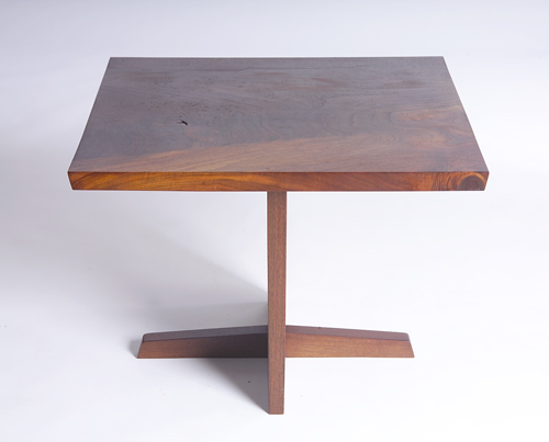 Appraisal: GEORGE NAKASHIMA Pedestal end table with square top From the