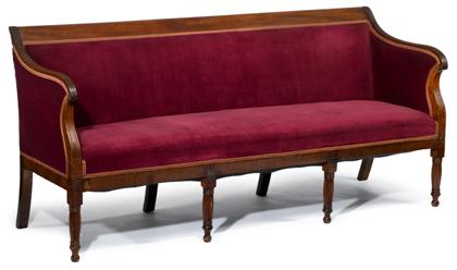 Appraisal: late Federal mahogany upholstered set teephiladelphia pa circa