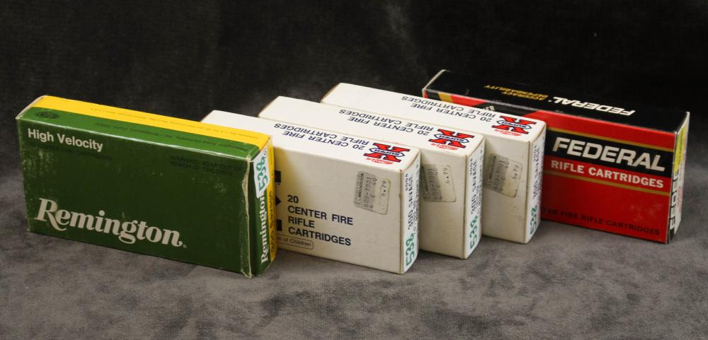 Appraisal: COLLECTION OF SAVAGE CALIBER AMMUNITION including boxes Western Super X