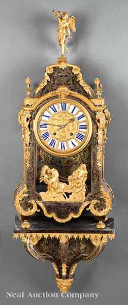 Appraisal: A Louis XV Gilt Bronze-Mounted Boulle Bracket Clock th c