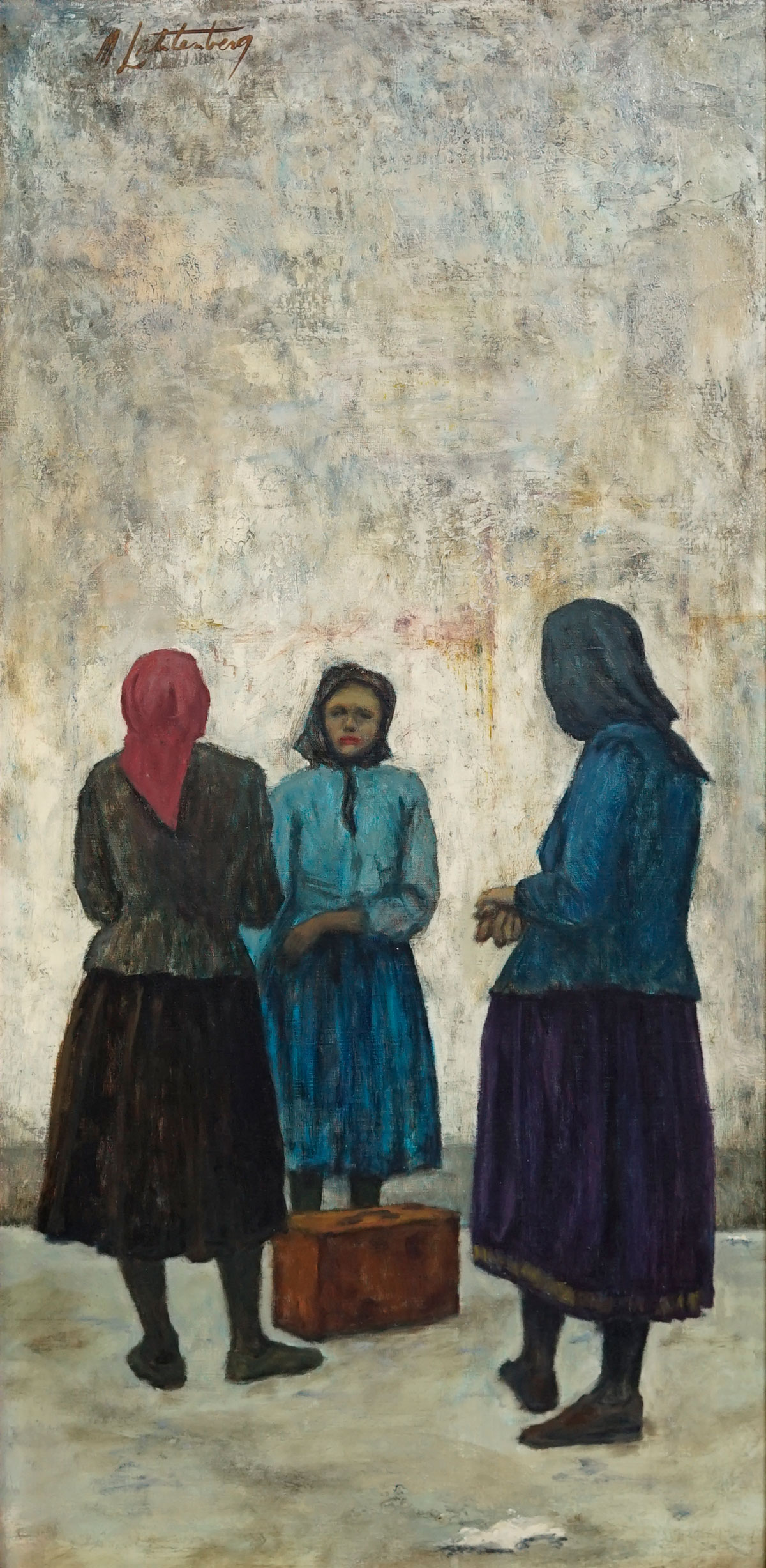 Appraisal: LICHTENBERG Manes American French - Three Gypsy Women Oil Canvas