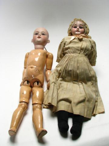 Appraisal: Two Antique Collector Dolls including a German bisque head marked