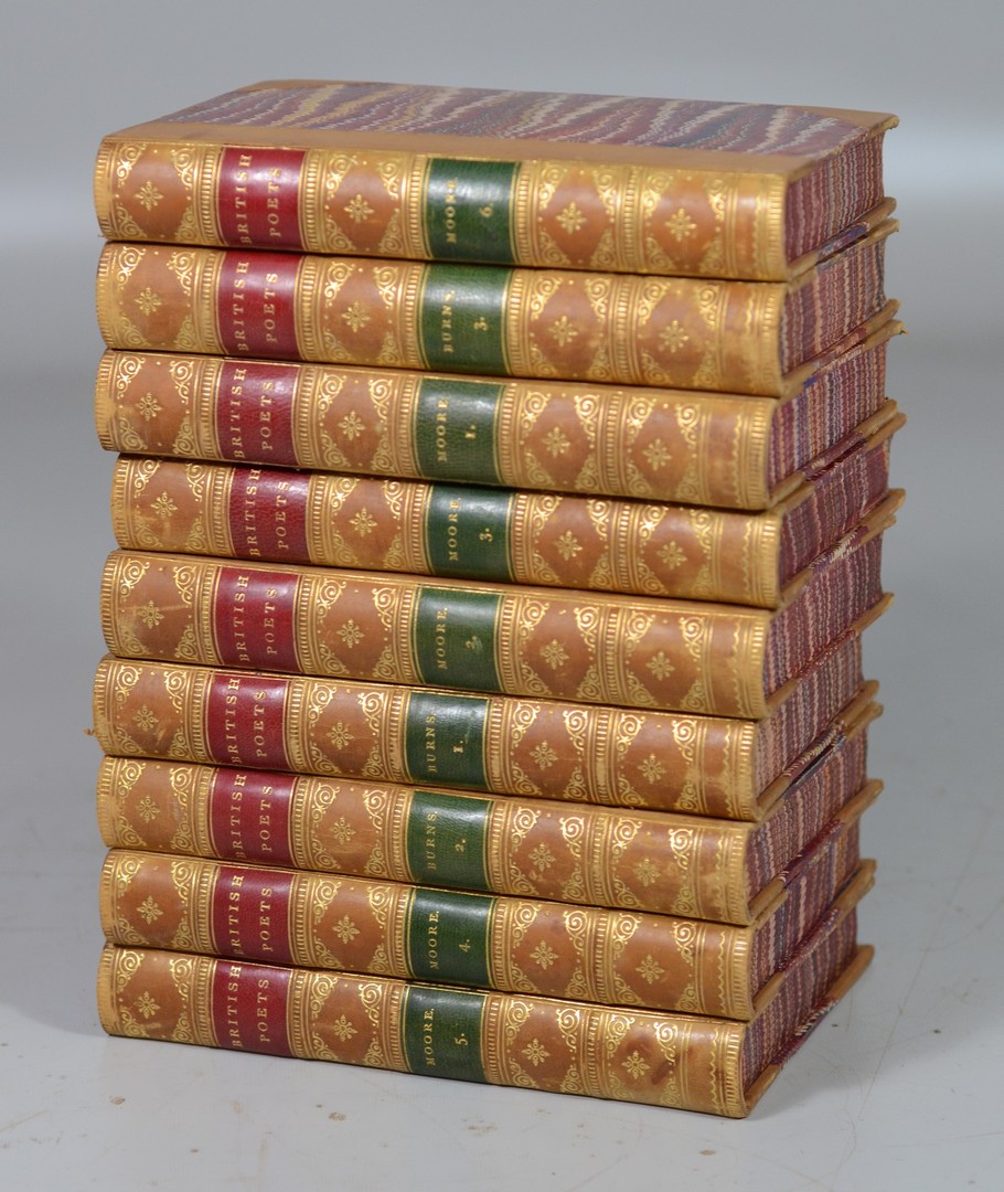 Appraisal: volumes of British Poets comprising Moore Thomas Works Boston various