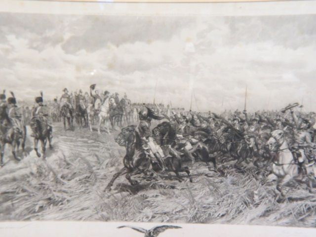 Appraisal: Meissonier Steel Engraving Napoleon at Friedland pencil signed by Meissonier