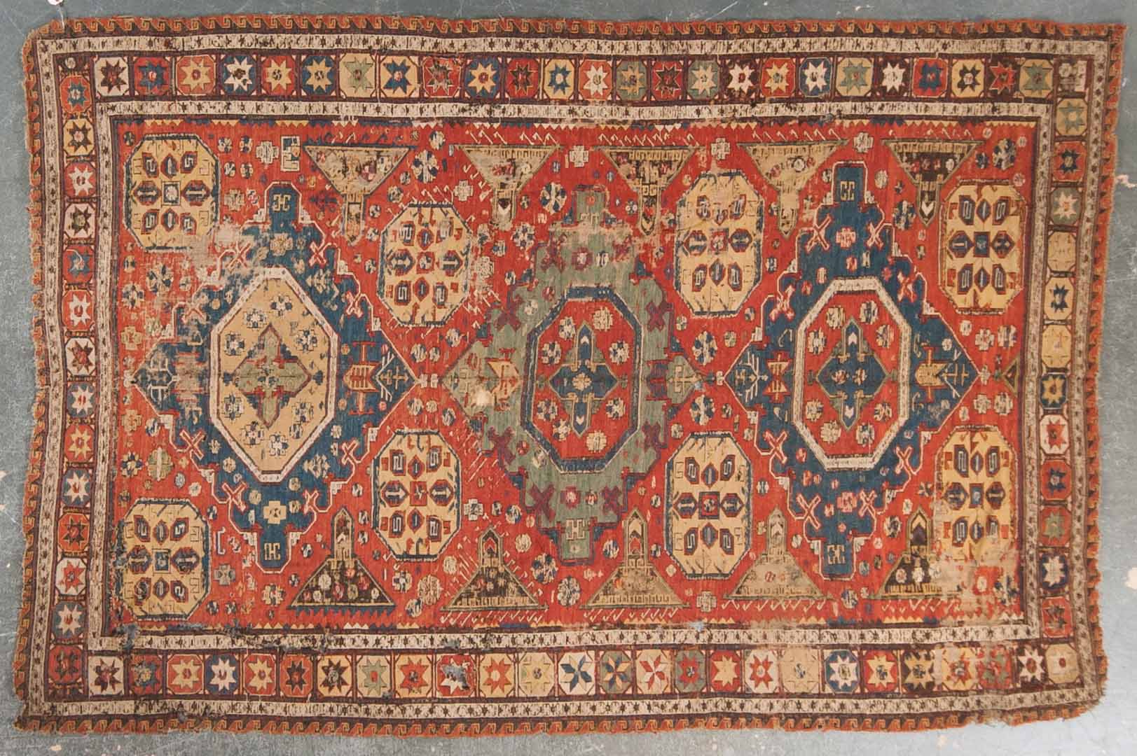 Appraisal: Antique Soumak rug approx x Persia circa