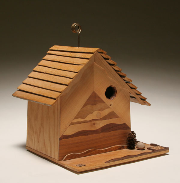 Appraisal: Don Weisflog American - Tranquility wooden bird house Various woods