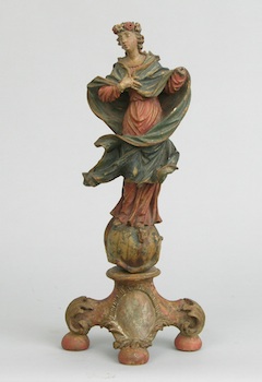 Appraisal: A Carved and Polychromed Figure of The Madonna of the