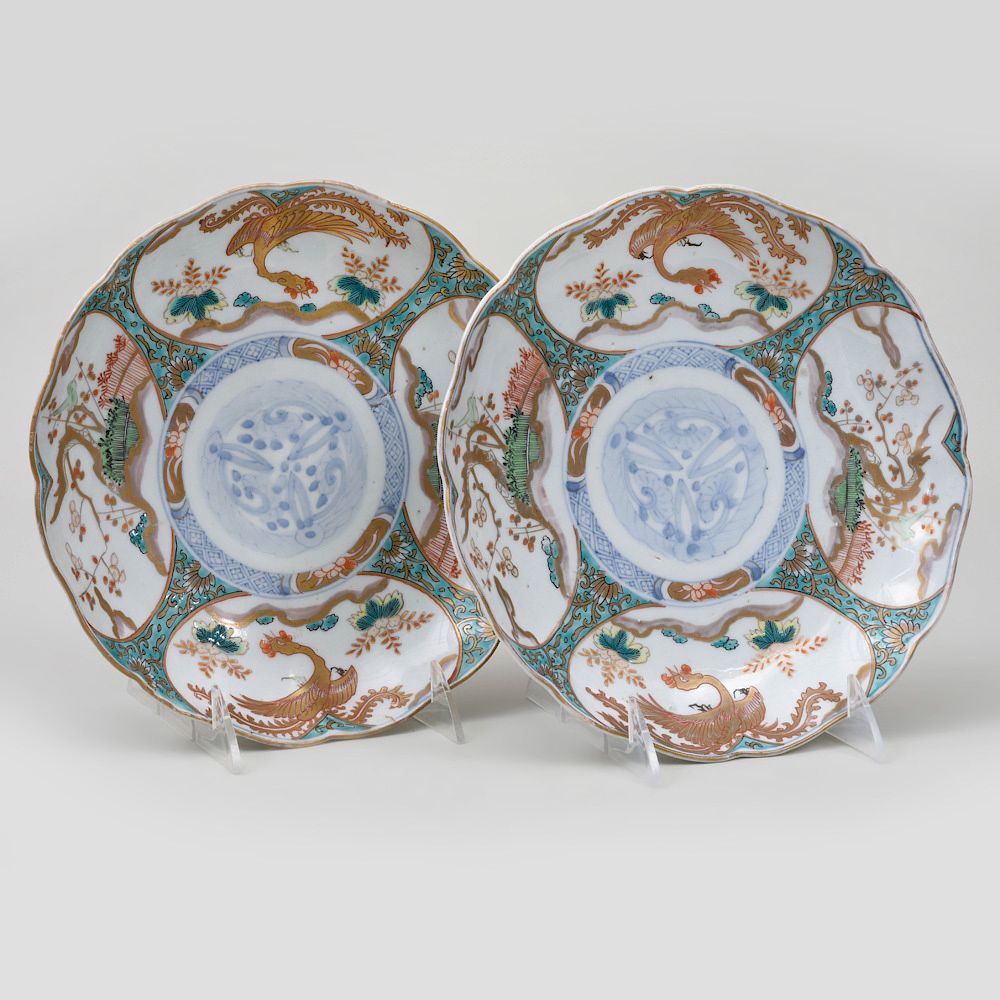 Appraisal: Pair of Japanese Imari Porcelain Plates Property from the Collection