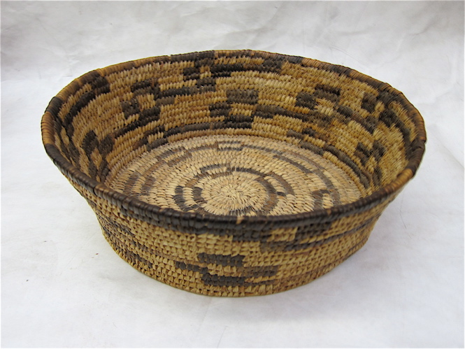 Appraisal: PAPAGO INDIAN BASKET woven of yucca bear grass using the