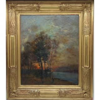 Appraisal: Charles Harold Davis Landscape w Figures Charles Harold Davis -