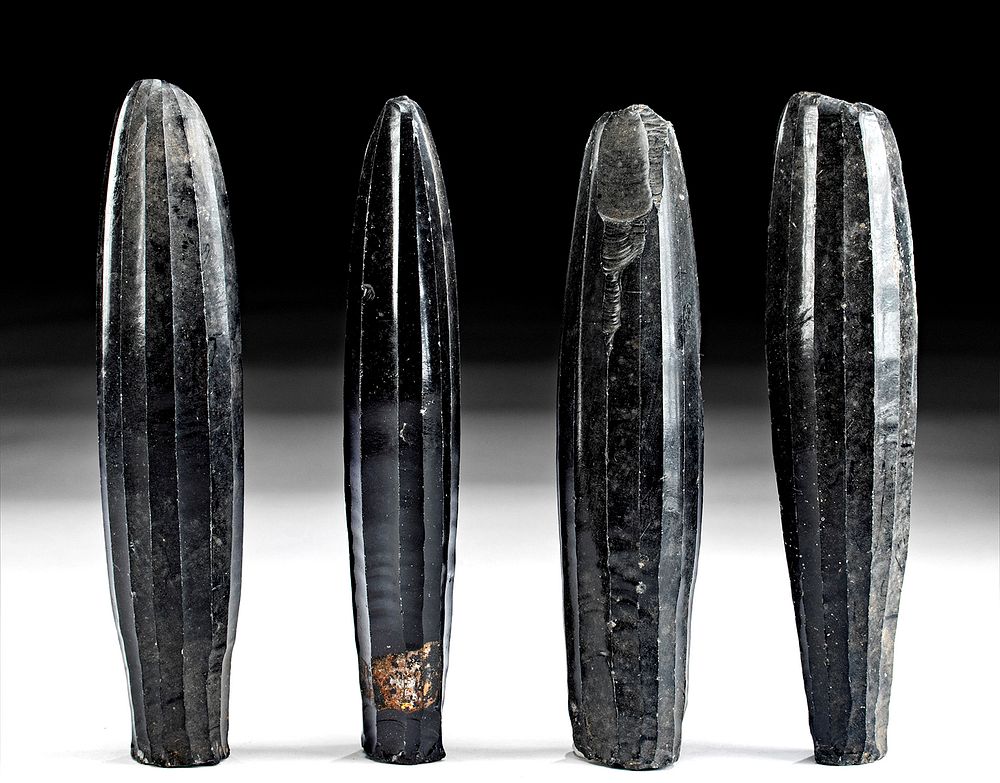 Appraisal: Large Colima Obsidian Cores Pre-Columbian West Mexico Colima ca BCE