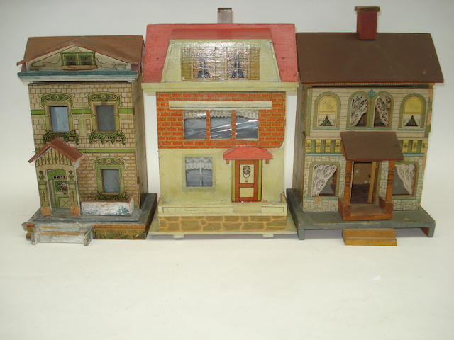 Appraisal: Five various miniature dolls houses Including four with paper lithographed