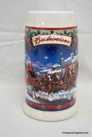 Appraisal: Budweiser Clydesdale Holiday Stein Box Is an authorized Anheuser-Busch Inc