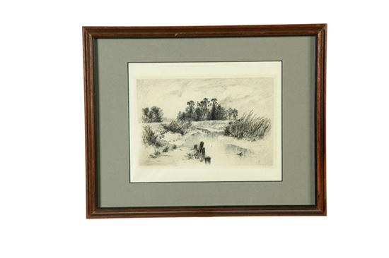 Appraisal: PRINT OF LONG ISLAND LANDSCAPE BY THOMAS MORAN AMERICAN -