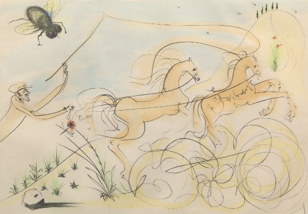 Appraisal: SALVADOR DALI SPANISH - x paper x paper Le Coche