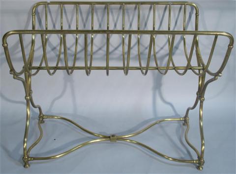 Appraisal: VICTORIAN BRASS QUILT RACK The half cylinder tubular top raised