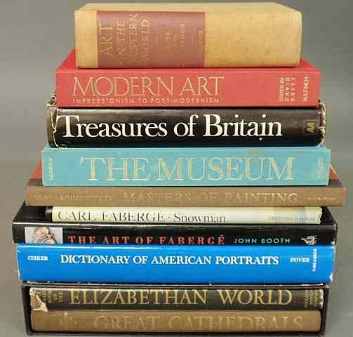 Appraisal: Ten books- Treasures of Britain Dictionary of American Portraits The