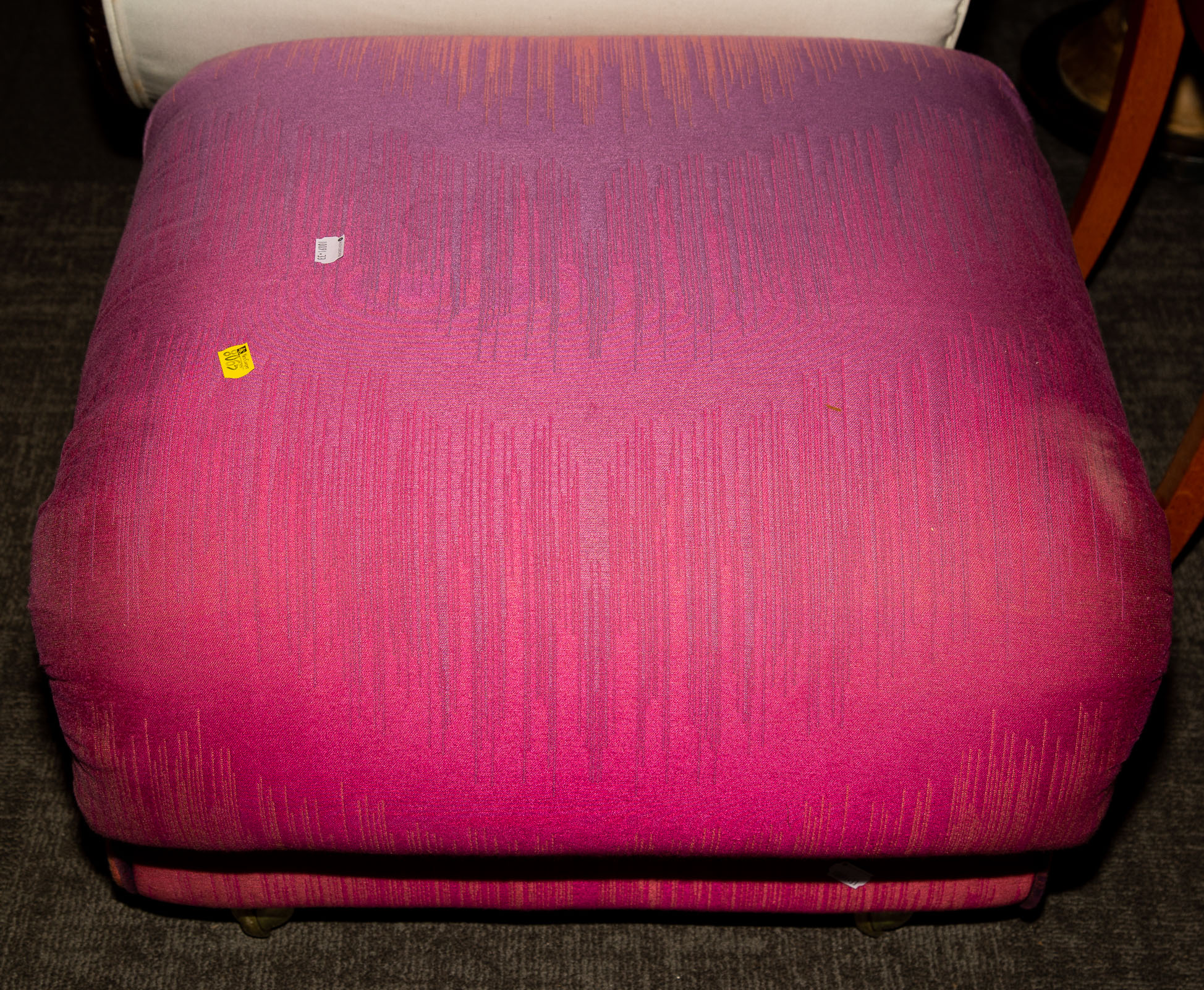 Appraisal: MODERN UPHOLSTERED OTTOMAN