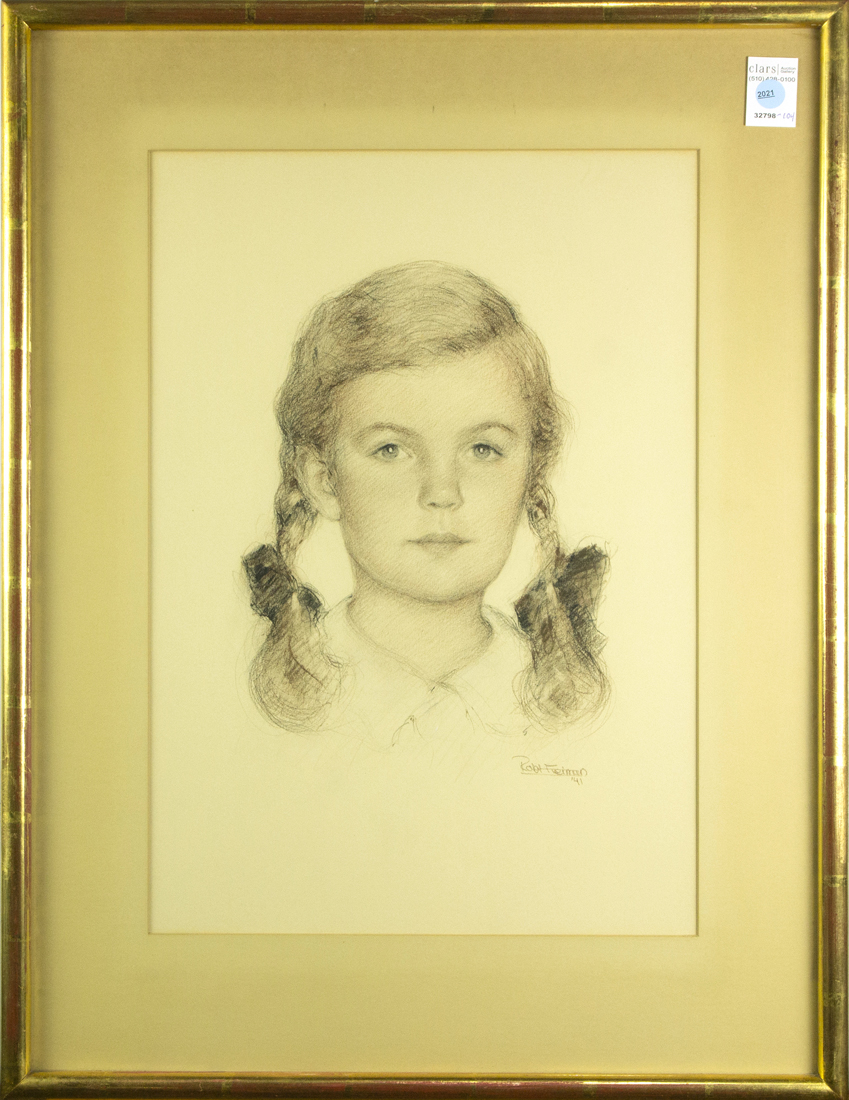 Appraisal: Robert Freiman American - Portrait of a Young Girl colored