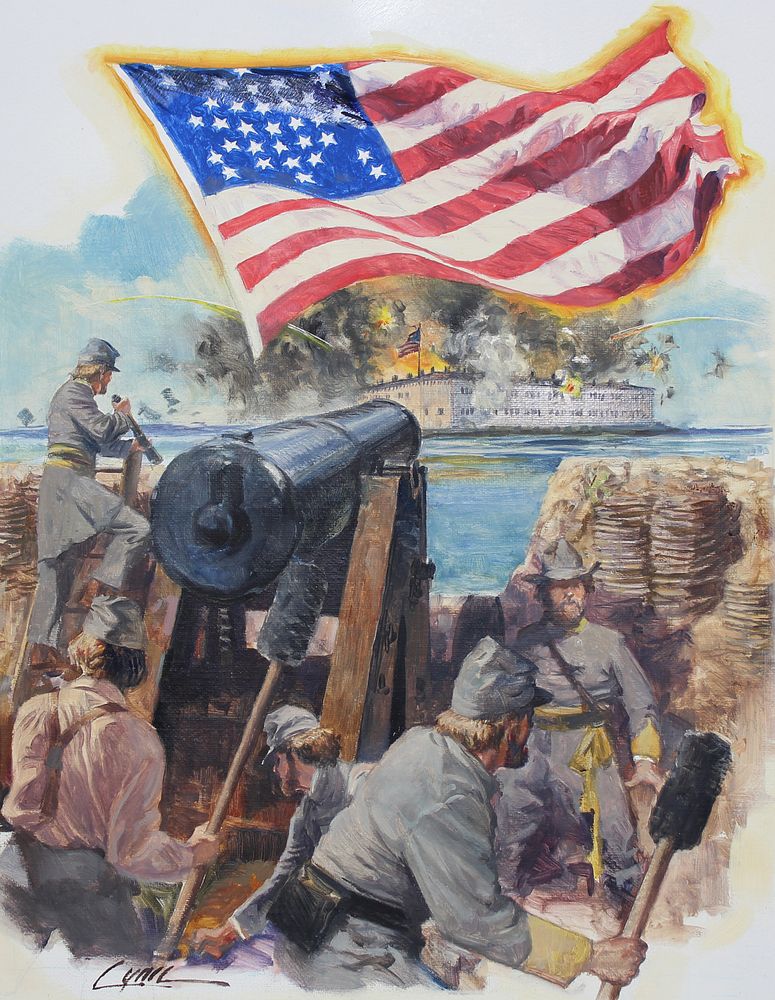 Appraisal: Dennis Lyall B Fort Sumter Flag Dennis Lyall American B