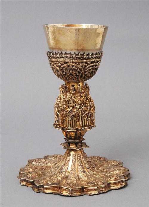 Appraisal: DINNER GOBLET Vermeil H cm g Loose stem Foot repaired