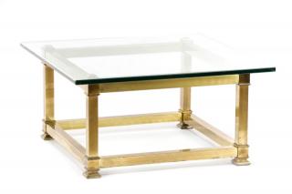 Appraisal: Mastercraft Gilt Metal Glass Top Coffee Table Mastercraft Furniture Company