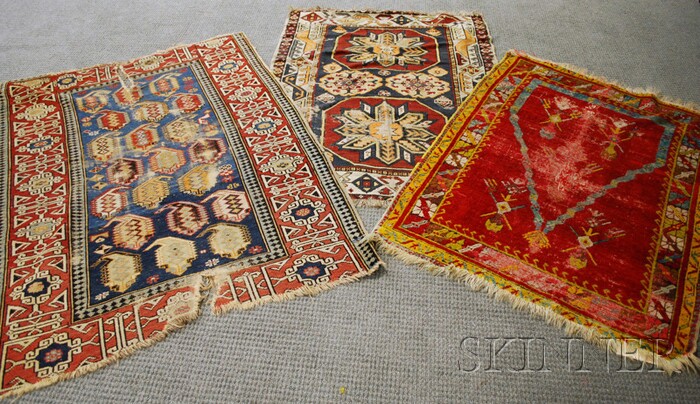 Appraisal: Three Oriental Rugs th th century one ft in x