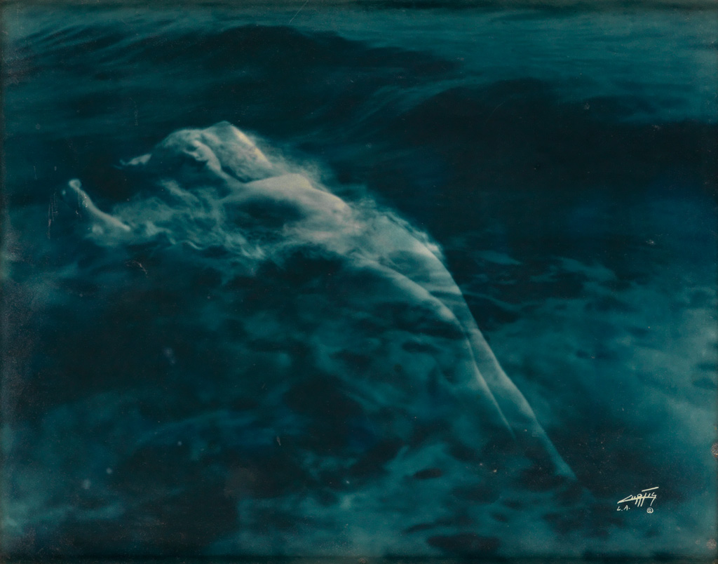 Appraisal: EDWARD S CURTIS - Aphrodite Blue-toned silver print the image