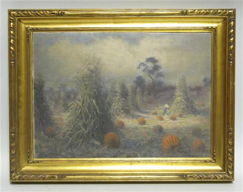 Appraisal: R R OSGOOD POSSIBLY ROSS REVERDY OSGOOD - PUMPKIN PATCH