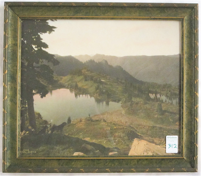 Appraisal: ASAHEL CURTIS HAND COLORED PHOTOGRAPH Washington - Alpine Lakes with