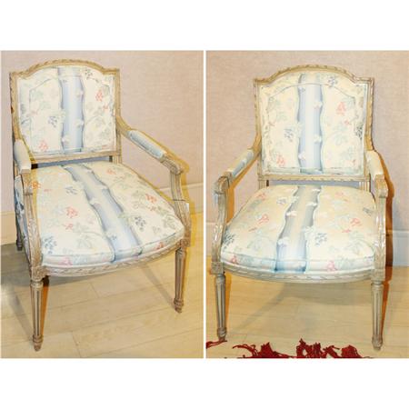 Appraisal: Set of Ten Louis XVI Style Painted Armchairs Estimate -