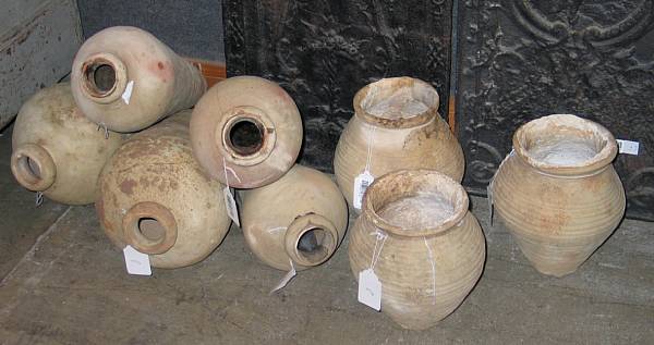 Appraisal: A group of three Moorish or Spanish Palomeros dove jars