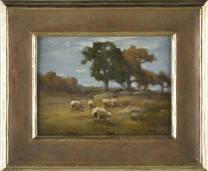 Appraisal: Carleton Wiggins NY CT - Sheep oil on board signed