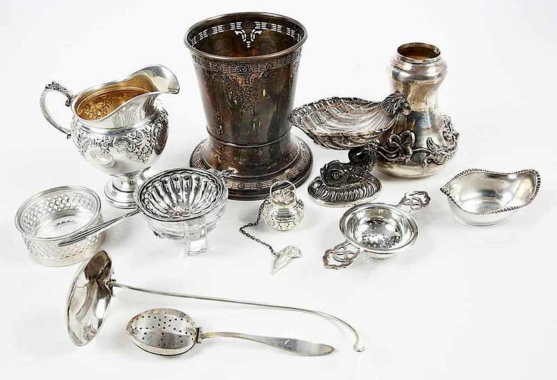 Appraisal: Sterling Assorted Hollowware most th century including two tea balls