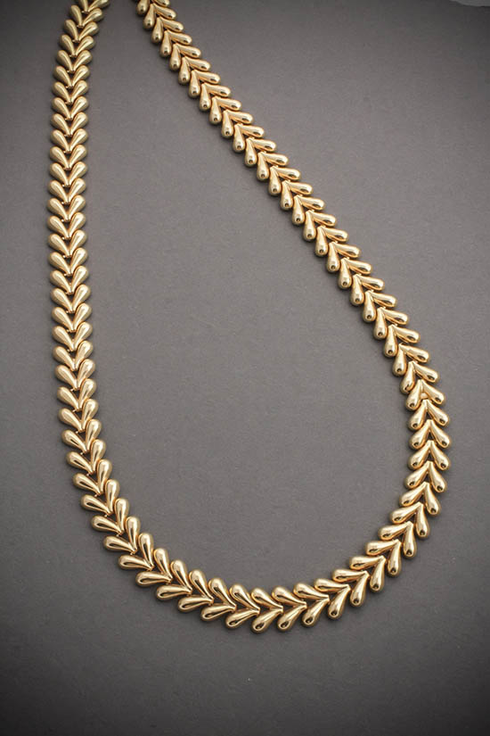 Appraisal: Matinee Length -Karat Yellow-Gold Necklace Weight dwt Length - in