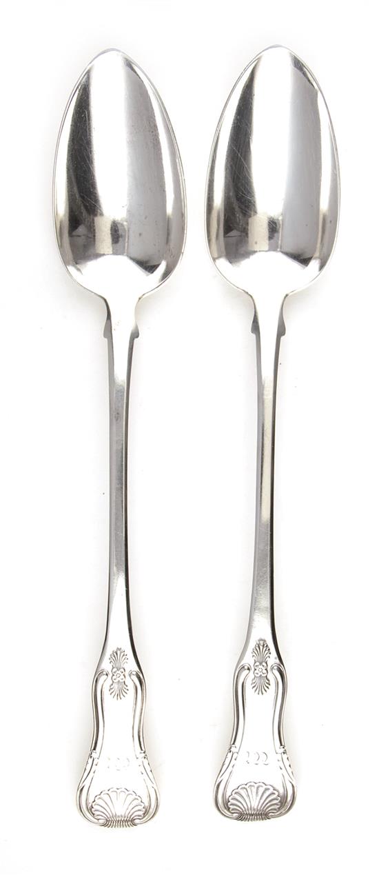 Appraisal: Pair Scottish sterling rice stuffing spoons Andrew Wilkie Edinburgh dated