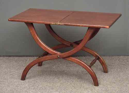 Appraisal: A mahogany rectangular 'Coaching table' of Georgian design with X-pattern