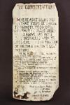 Appraisal: FOLK ART MARBLE PLAQUE - 'Ye Constitution' a Humorous Maine