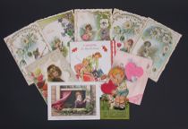 Appraisal: Printed Valentines Lot includes a set of six valentines each