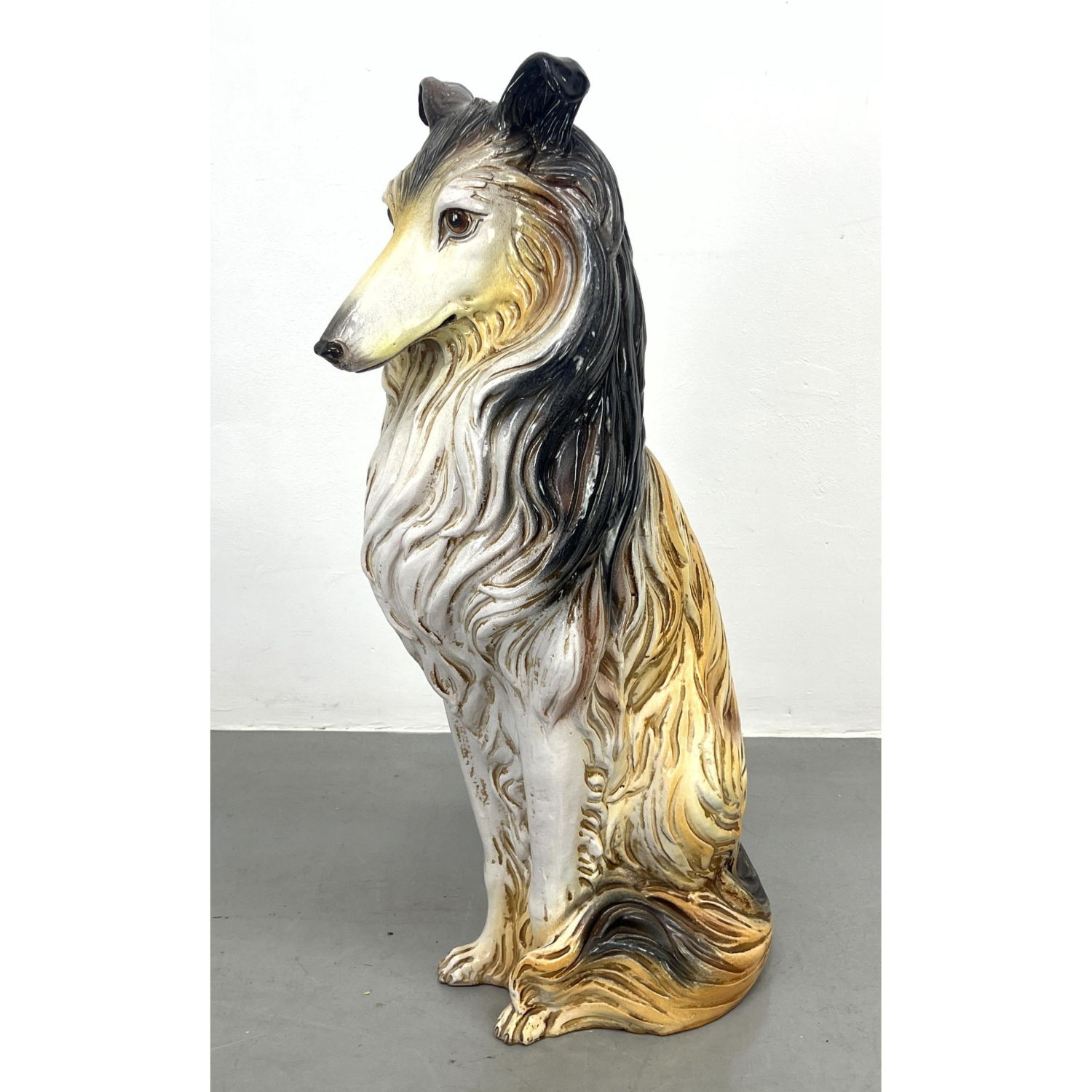 Appraisal: Italian ceramic figural Collie dog sculpture Dimensions H inches W