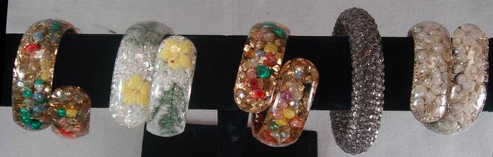 Appraisal: hinged costume bracelets one other Estimate -