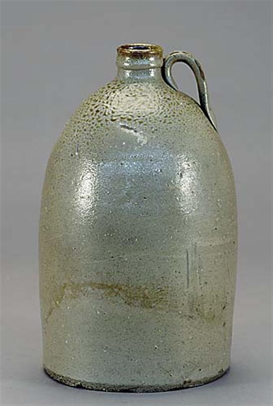 Appraisal: Craven salt-glazed stoneware storage jug North Carolina or Tennessee last