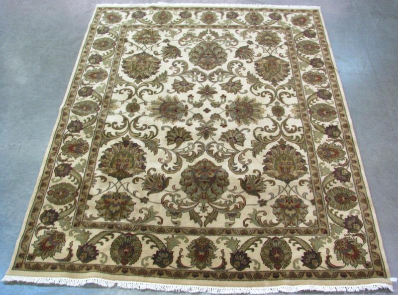 Appraisal: Handmade Oriental Room Size Rug Jaipur design beige field with