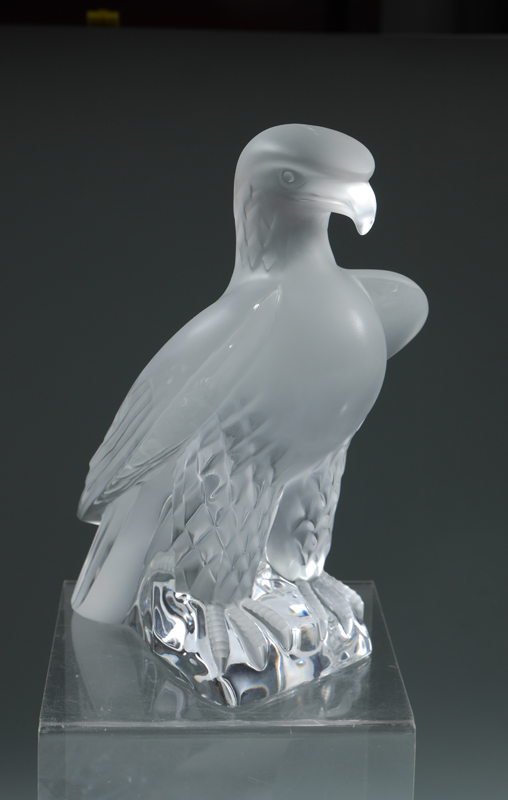 Appraisal: LALIQUE LIBERTE FROSTED CRYSTAL EAGLE FIGURE Figure of a perched