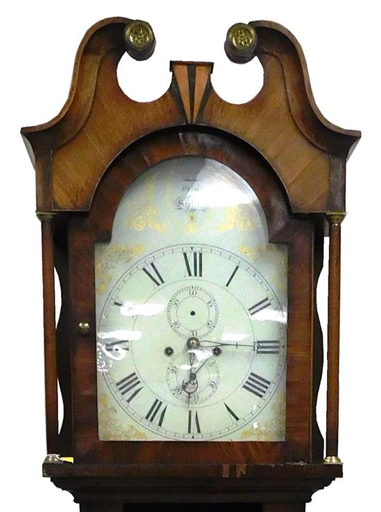 Appraisal: Tall case clock English circa signed Dyson Sheffield white face