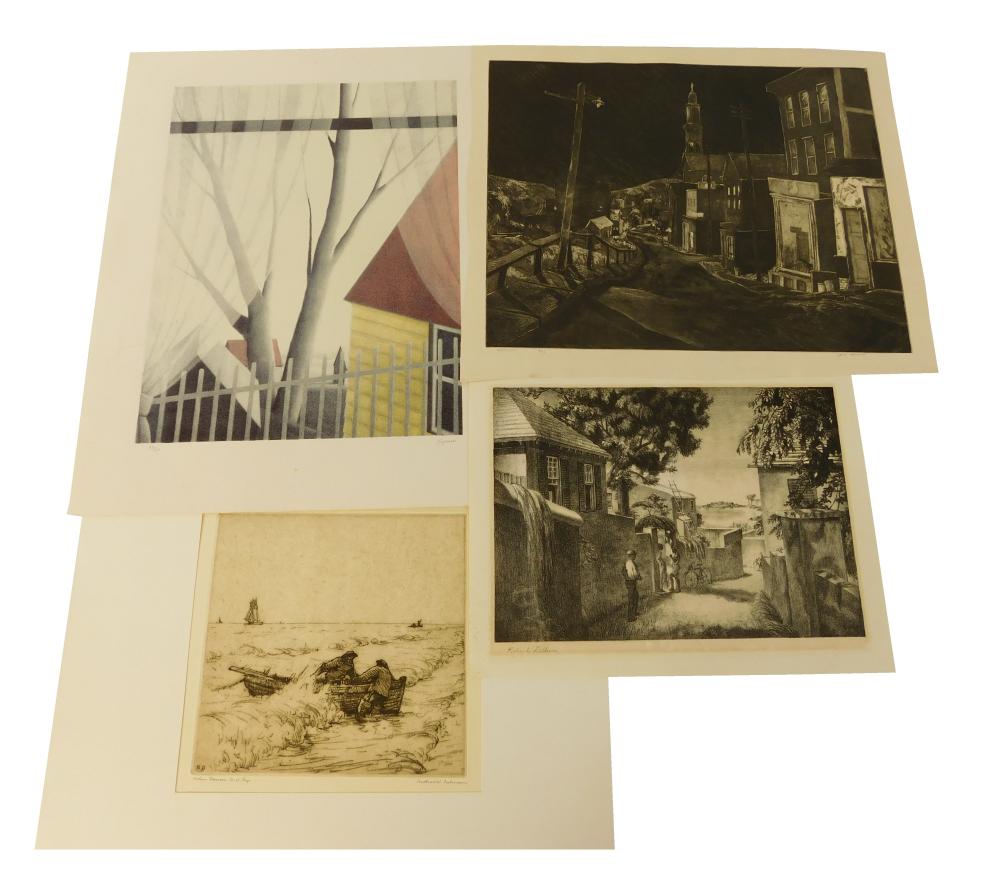 Appraisal: Four loose prints by Robert Kipness James Terell Richard Zellner