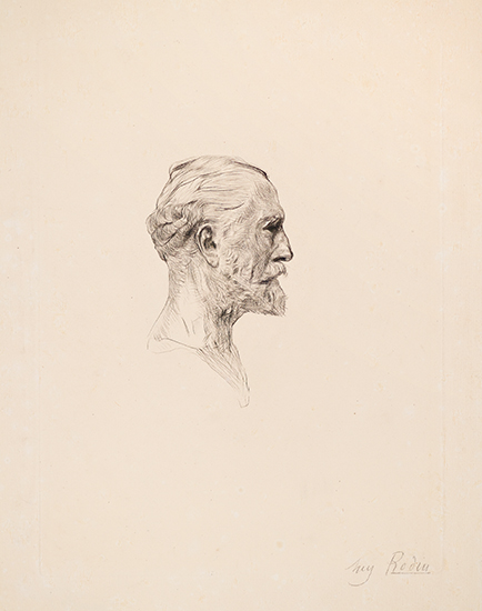 Appraisal: AUGUSTE RODIN Antonin Proust Drypoint on cream laid paper -