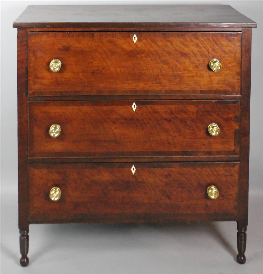 Appraisal: AMERICAN SHERATON MAHOGANY BUTLER'S DESK having a rectangular top over