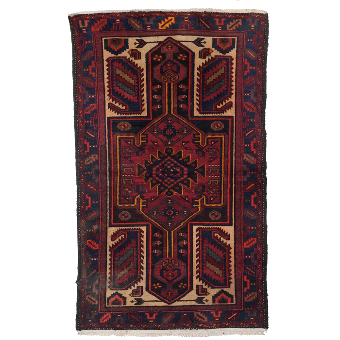 Appraisal: Oriental rug contemporary floral and leaf pattern some wear x