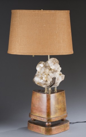 Appraisal: Carole Stupell Rock Crystal Lamp Circa s H